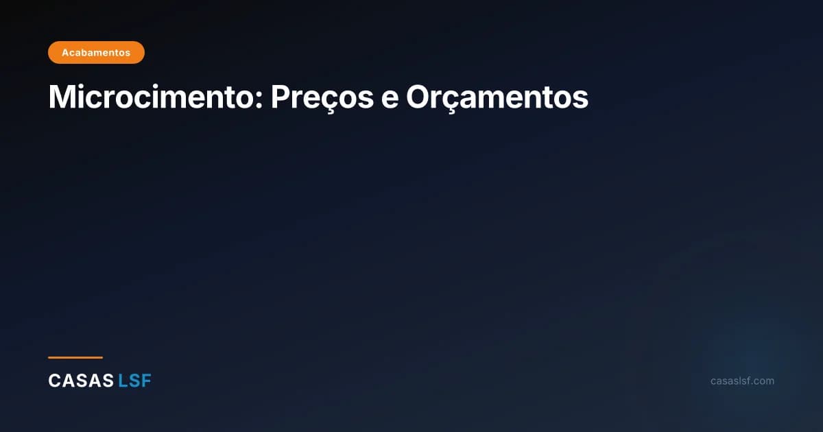 Microcimento: Preços e Orçamentos