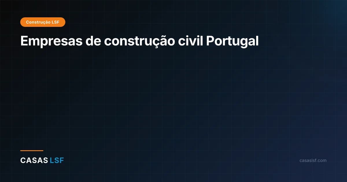 Empresas de construção civil Portugal