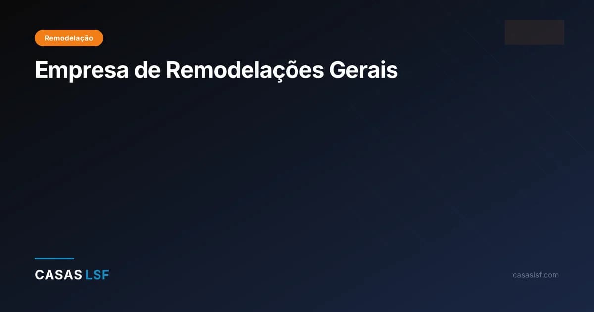 Empresa de Remodelações Gerais