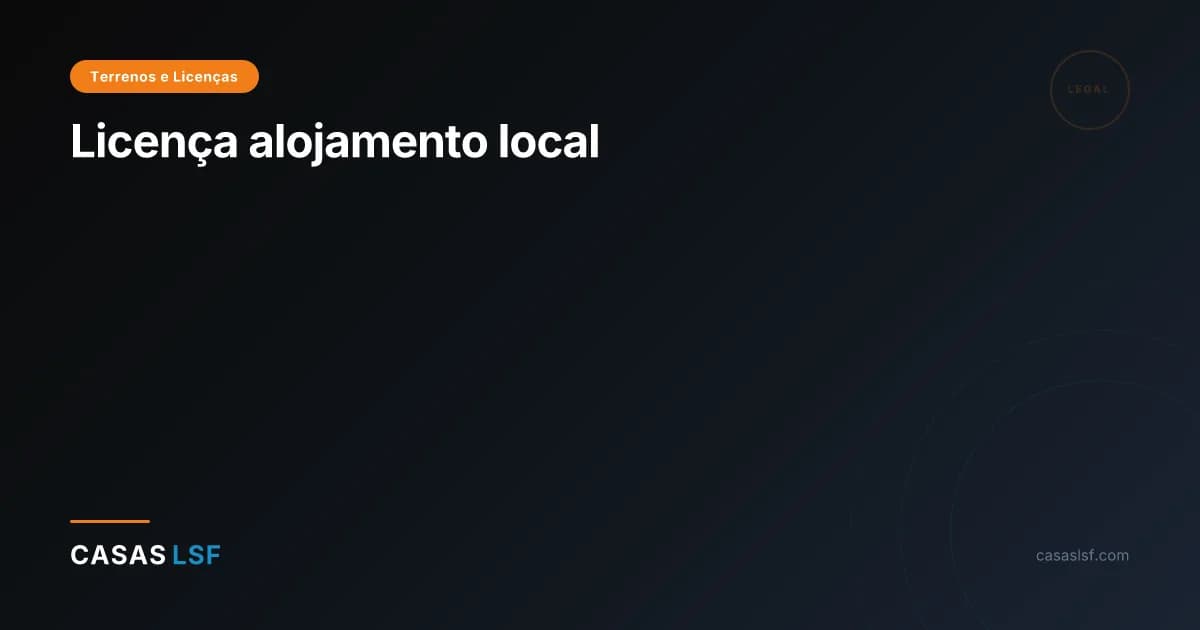 Licença alojamento local